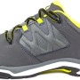 Albatros Ultratrail Low S3 Sicherheitshalbschuh, grau, mit Fiberglaskappe und gelben Akzenten.
