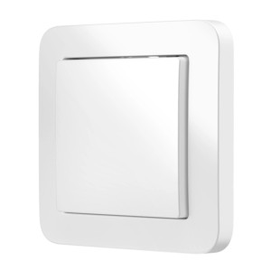 Weißer Bosch Wandschalter Smart Home für smarte Aktoren, Nahaufnahme.