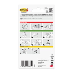 Command Haken-Set Mittelgroß Transparent 6 Stück