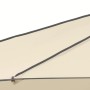 Detailaufnahme: Naturfarbener Schneider Marktschirm Adria Ø 300 cm mit schwarzem Rand.