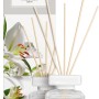 ipuro Essentials White Lily Raumduft 200ml mit Duftstäbchen und Verpackung mit Lilienblüte.