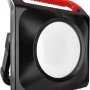 LED-Arbeitsleuchte Work 80W mit Steckdosen, Baustrahler mit Tragegriff und Standfuß.
