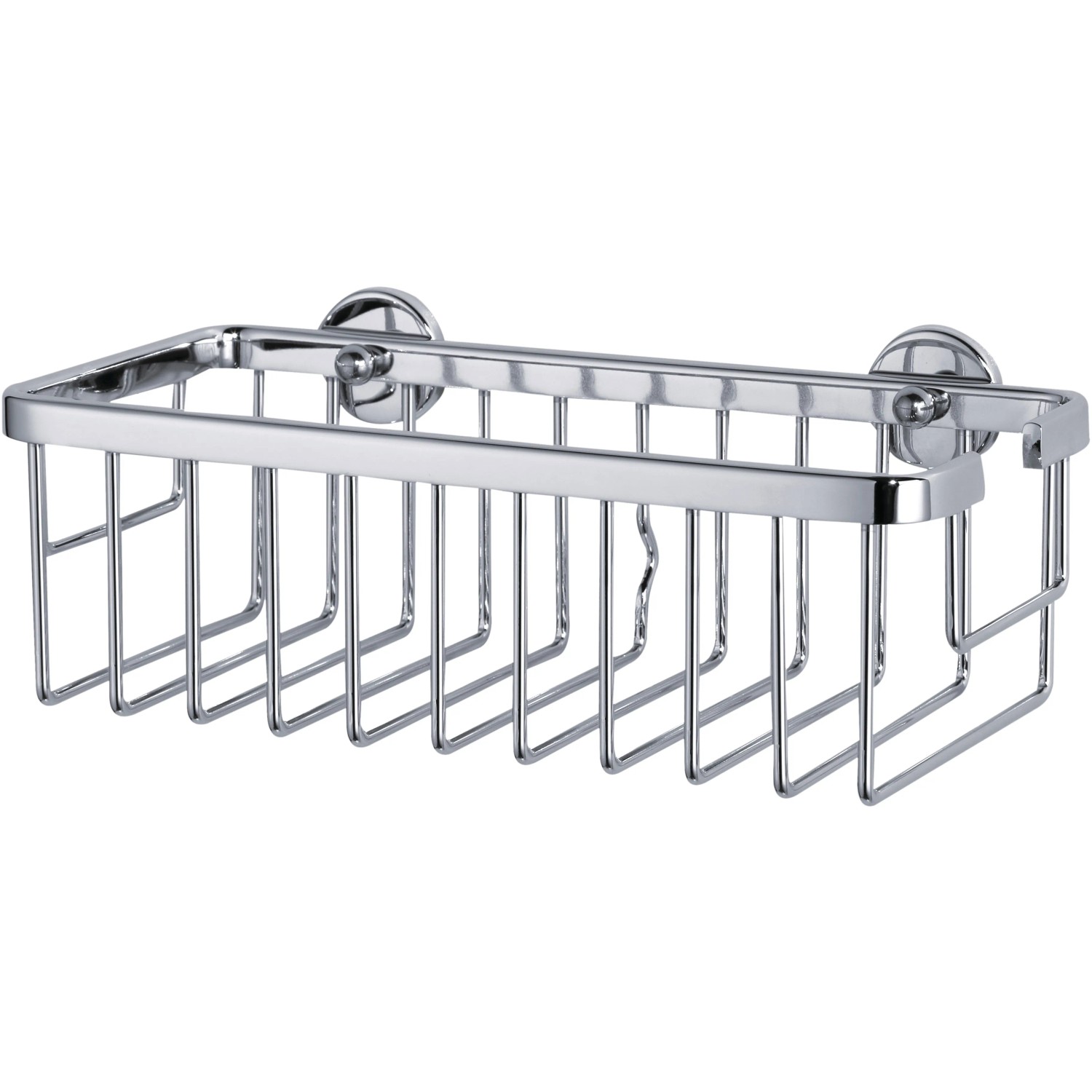 Tesa Aluxx Duschkorb, 25 cm, verchromtes Aluminium für die Dusche.