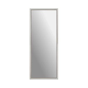 Rechteckiger Kristall-Form Rahmenspiegel Montana XL, 40x100 cm, silberfarben. Ideal für Bad oder WC.