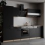 Respekta Küchenzeile Merle 280 cm Schwarz_5