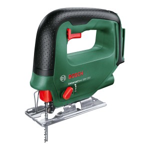 Bosch Akku-Stichsäge UniversalSaw 18V-100 Solo, grün/schwarz, mit Sägeblatt. Stichsäge für Holz-, Kunststoff- und Metallarbeiten.