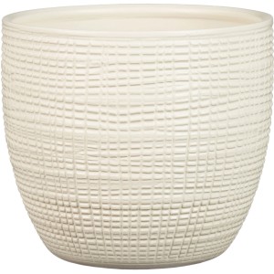 Scheurich Übertopf 866, Ø 25 cm, Vainilla, aus Keramik mit feiner Textur für den Innenbereich.