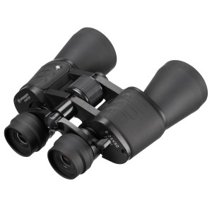 Schwarzes Bresser Hunter Zoom Fernglas 8-24x50 für Natur- und Sportbeobachtungen.