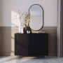 Selsey Selsey Sideboard Bello mit Lamellenfronten 104 cm Schwarz mit Goldenen Beinen_2