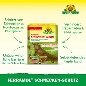 Neudorff Schnecken-Schutz: Kupferband gegen Schnecken an Hochbeet & Pflanzgefäß, 2x4m.