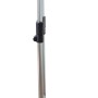 Zusammengeklappte Transport- und Sackkarre mit Teleskoprahmen und Rädern, max. 70 kg Tragkraft.