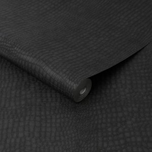 Schwarze Vliestapete mit Krokodilmuster, Superfresco Easy, Rolle 10,05x0,52m.