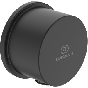 Ideal Standard Idealrain Brauseschlauchanschluss, rund, Schwarz matt.