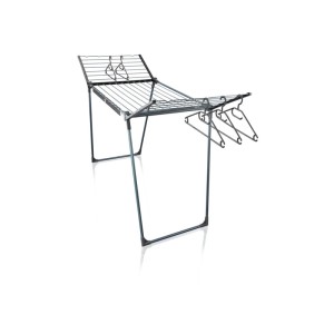 Leifheit Standtrockner Pegasus 200 Solid Black, anthrazit, mit ausklappbaren Flügeln und Kleiderbügeln. Stabiler Wäscheständer.