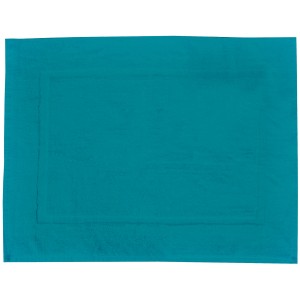 Petrolfarbener Wenko Frottier Duschvorleger Paradise, 50x70 cm, aus Baumwolle.