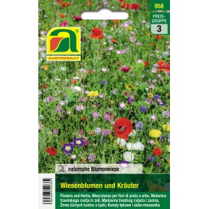 Austrosaat Wiesenblumen-Kräutermischung, mehrfarbig. Blumensamen für eine bunte Blumenwiese.