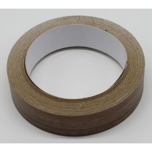 Selbstklebender Kantenumleimer Nussbaum, 5m x 19mm, für Arbeitsplatten.