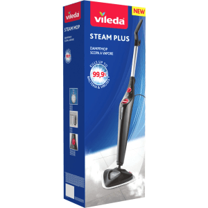 Vileda Steam Plus Dampfreiniger im Karton, zur hygienischen Reinigung von Böden.