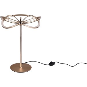 Elegante Trio LED Tischleuchte Charivari in Messing matt, modernes Design für Wohnambiente.