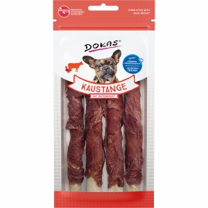 Dokas Kaustangen mit Entenbrust, 50g. Hunde-Snack für langanhaltenden Kauspaß.