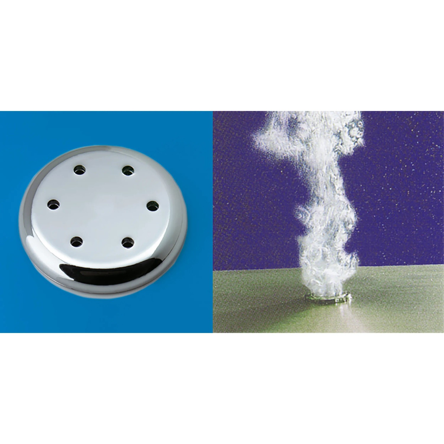 Detailaufnahme eines Luftsprudlers und einer Düse des Ottofond Whirlpool Siam Premium 140 cm.