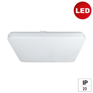 Weiße E2 Elektro LED Wand-/Deckenleuchte, 30W, 4000K, IP20.