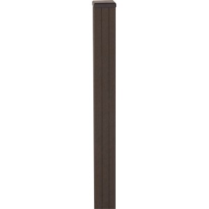 GroJa Fertigzaun Torpfosten zum Einbetonieren, 240 cm, Bi-Color Sand, für Zaunbau & Sichtschutz.