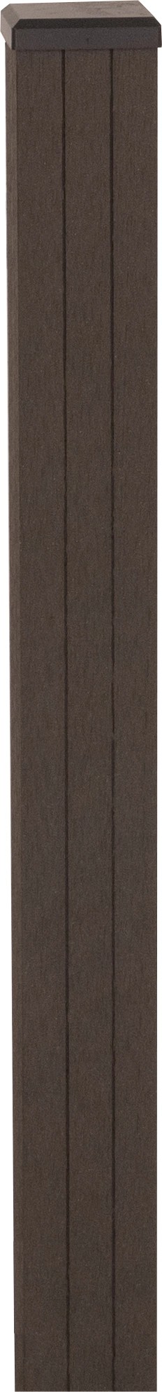GroJa FertigzaunTorpfosten zum Einbetonieren 240 cm BiColor Sand