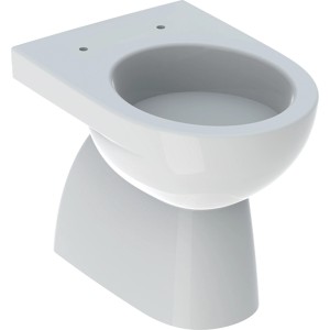 Geberit Renova Stand-WC, Tiefspüler, Abgang vertikal, Weiß KeraTect.