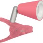 Pinke LED-Klemmleuchte von jedi, ideal für Schreibtisch oder Werkbank. Clip-Leuchte mit warmweißem Licht.