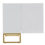 okwish Sideboard mit 4 Fächern Stauraum Esszimmer 130x38x76cm Weiß_8
