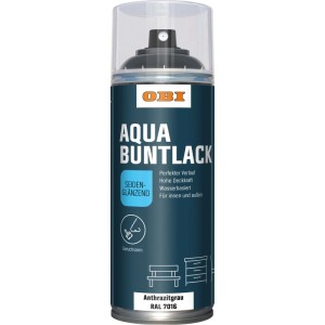 OBI Buntlack Spray, Anthrazit RAL 7016, seidenglänzend, 400ml Dose.