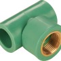 Grünes PPR-T-Stück DN 20 x 18,6 mm (Rp 1/2) für Sanitärinstallationen.