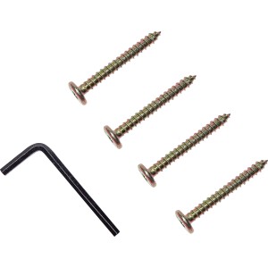 Montageset für Balkonmöbel Marmora: Schrauben und Inbusschlüssel.