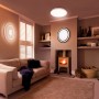 Moderne Ledvance LED-Deckenleuchte Orbis Dublin, silber, Ø 48,7 cm im Wohnzimmer.