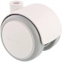 Wagner Möbel-Doppelrolle Soft, Ø 5 cm, weiß-grau, für empfindliche Böden.