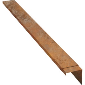 Mähkante Rost-Braun, 96x8cm, aus Schwarzstahl (0,75mm) für eine saubere Rasenkante.