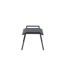 Siena Garden Hocker Tauro, anthrazitfarbener Sitzhocker mit leichtem, stabilem Gestell.