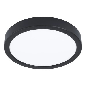 Schwarze Eglo LED-Deckenleuchte Fueva 5 mit Sensor, Ø 21 cm.