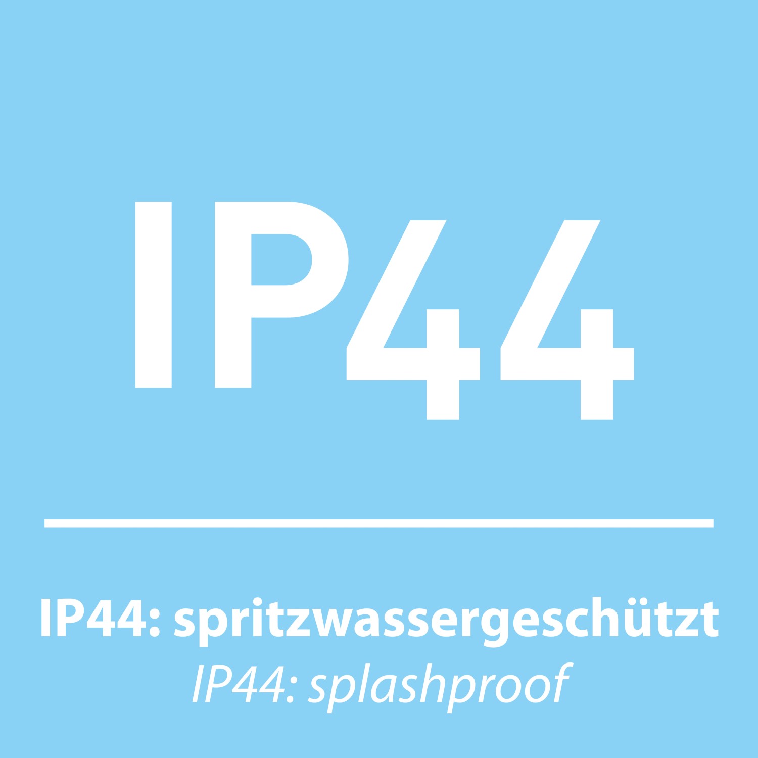 IP44 Schutzart: Spritzwassergeschützt für Just Light Außenleuchten.