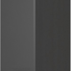 Held Möbel Kühlschrankumbauschrank Mailand, 60 cm, Hochglanz Graphit. Vorratsschrank für die Küche.