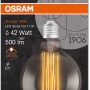 Osram E27 LED-Leuchtmittel in Globeform, 11W, warmweiß, dimmbar.