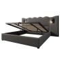 okwish Polsterbett 180x200cm mit Stauraum Doppelbett Grau ohne Matratze