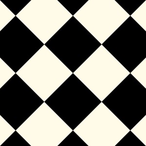 Andiamo PVC-Belag in Schwarz-Weiß Fliesenoptik, Meterware.