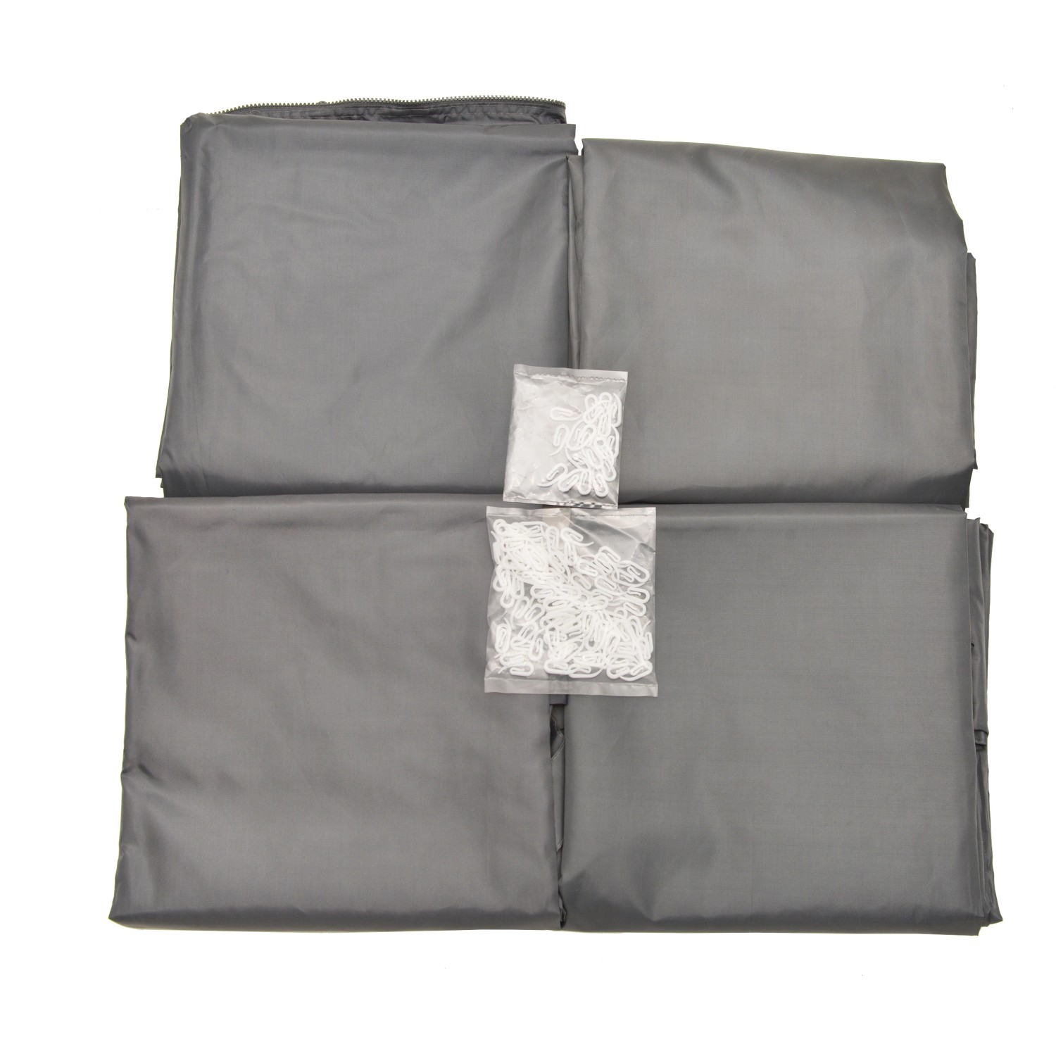 Palram Vorhangset für Milano/Martinique Pavillon, bestehend aus Vorhängen und Befestigungsclips.