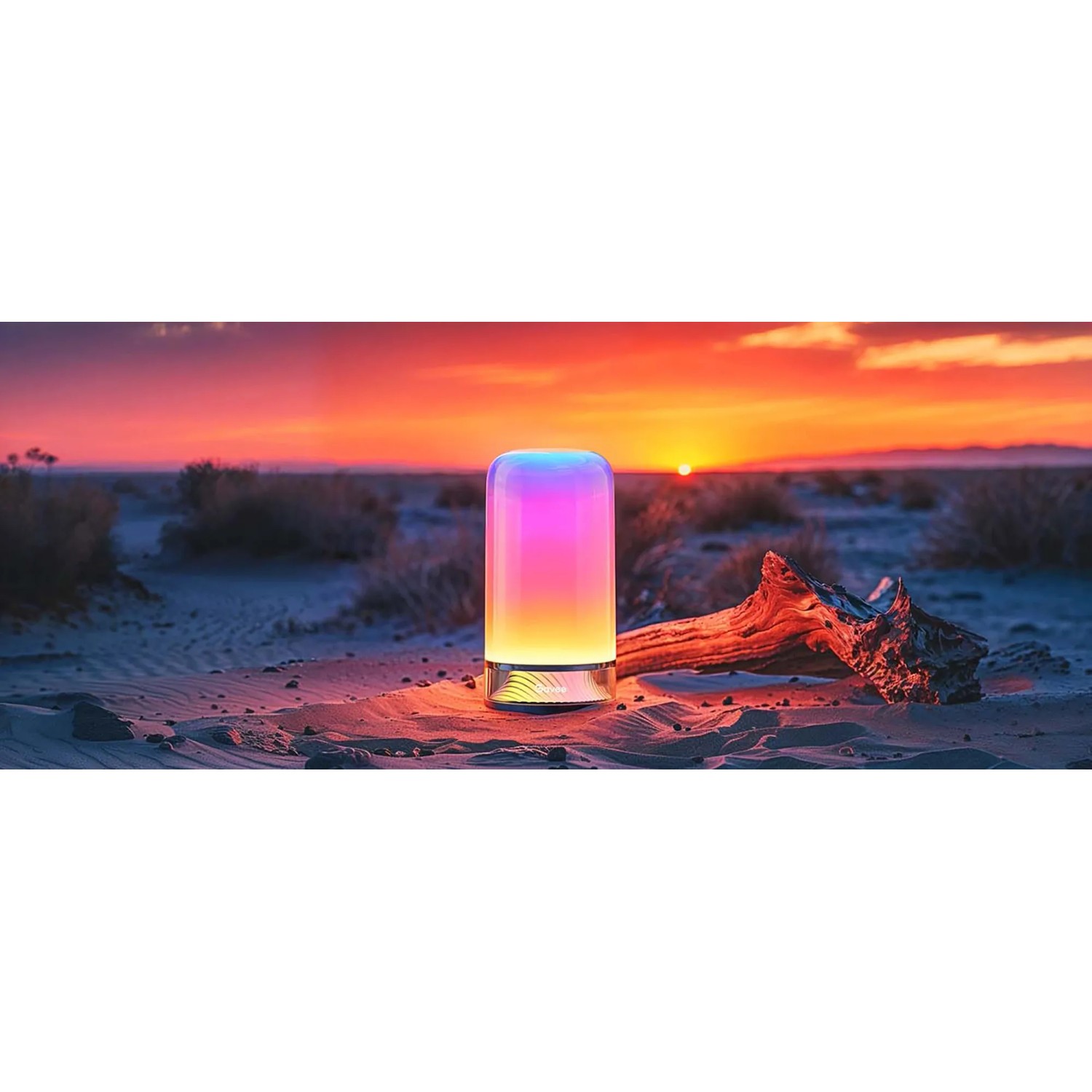 Govee RGBICWW LED-Tischlampe H6022, Design-Tischleuchte mit Farbwechsel und Dimmfunktion.