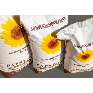 Papst Sonnenblumenkerne Streufutter, ungeschält, 10kg Sack, Wildvogelfutter.