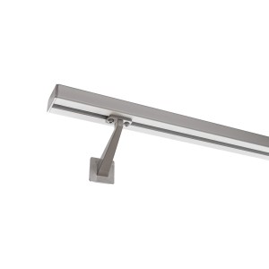 Treba CubeRail Handlauf-Set aus Aluminium, eloxiert, mit Wandhalterung.