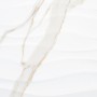Wandfliese Calacatta Wave, Feinsteinzeug, weiß-gold glasiert, 30x60 cm.