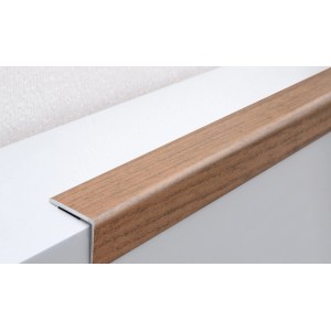 Treppenprofil Alu selbstklebend, Dekor Kiefer, für Treppenkanten und Bodenabschlüsse.